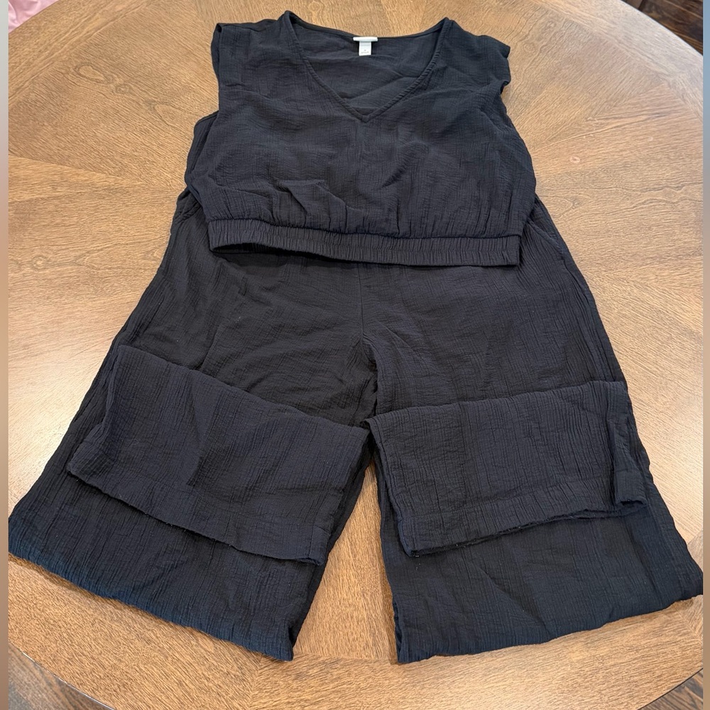 A New Day High-Rise Women’s Gauze Pants & Crop Top - Size Medium (2 Piece Set)